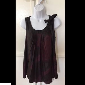 Ann Taylor LOFT Bow Front Sleeveless Blouse